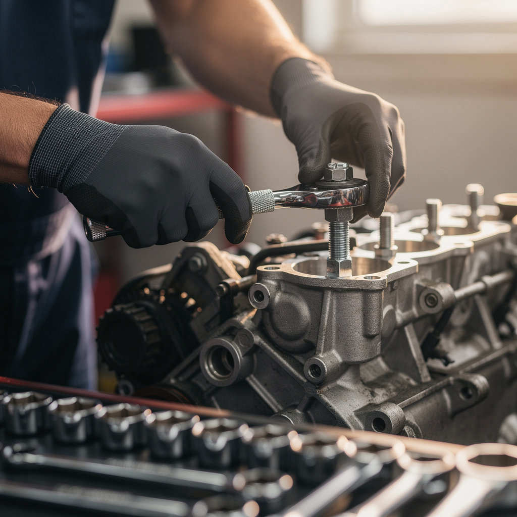 Trinidad Motors certified technician performing professional auto repair service in San Diego