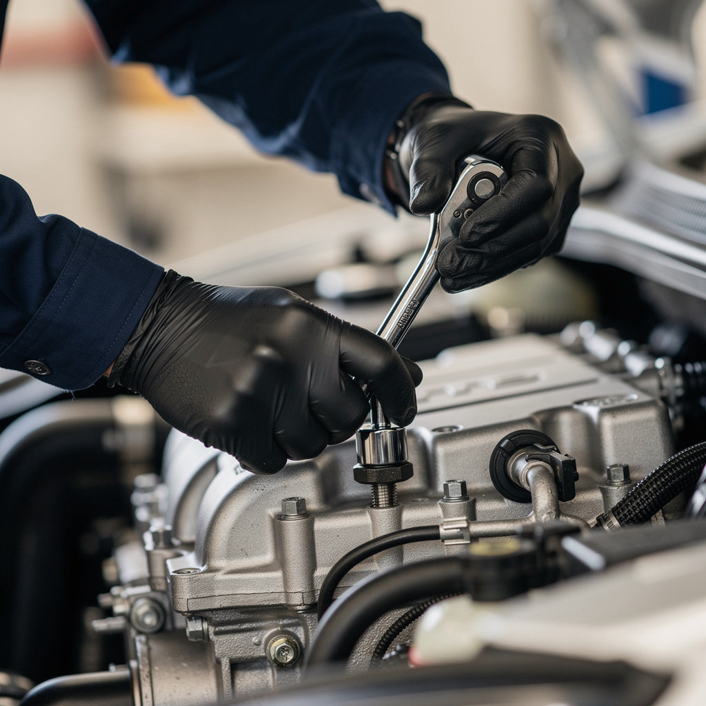 Trinidad Motors technician performing expert auto repair service in San Diego